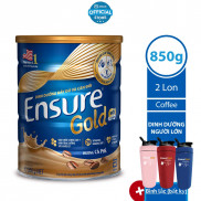 [Tăng Bình lắc bất kỳ] Bộ 02 Lon Sữa bột Ensure Gold Coffee 850g/hộp